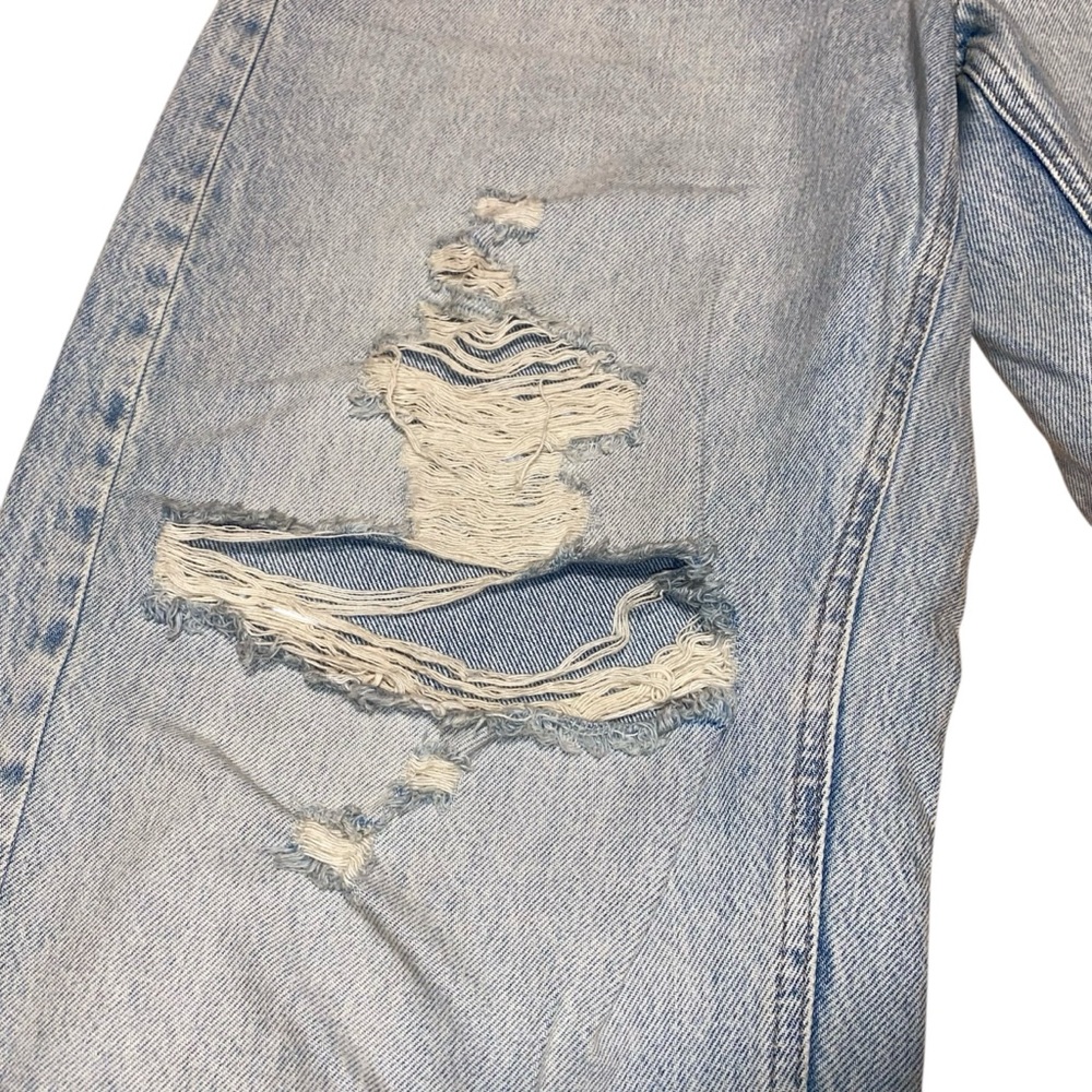 Garage High Rise Baggy Distressed Denim Jeans in Colour Briar Blue 31" Waist - Picture 4 of 12